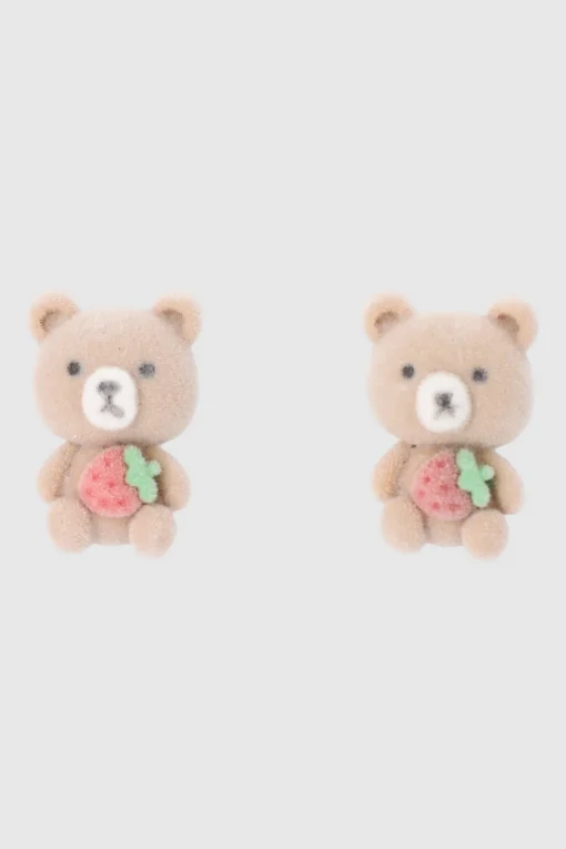 Aretes de osito de fresa