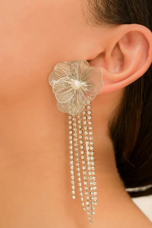 Aretes flores filigrana brillos