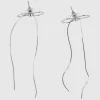 Aretes Moño Tiras Largas