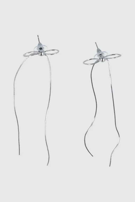 Aretes Moño Tiras Largas