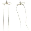 Aretes Moño Tiras Largas