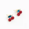 Aretes studs cerezas