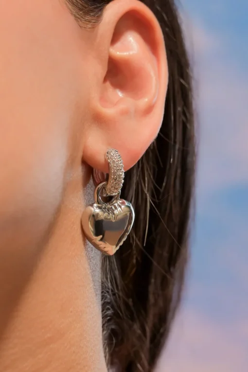 Arracadas corazon inflado