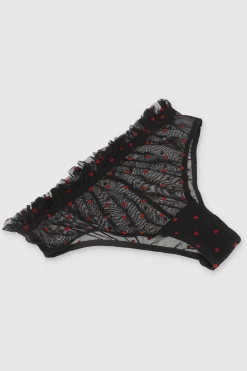 Bikini mesh flock corazones
