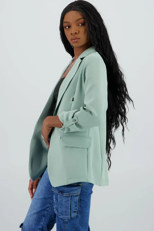 Blazer Oversize Largo Detalle Mangas