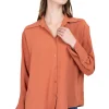 Blusa amplia puño ancho satín