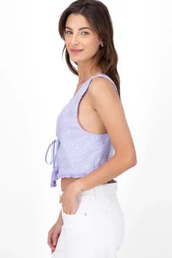 Blusa bordado sin mangas
