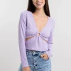 Blusa con cortes lisa