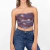 Blusa corset strapless degradado