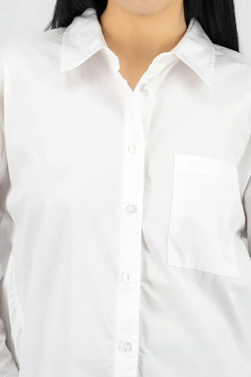 Blusa cuello polo manga larga