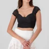 Blusa detalle plisado copas