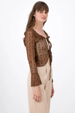 Blusa Encaje Manga Larga