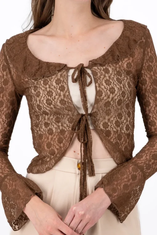 Blusa Encaje Manga Larga