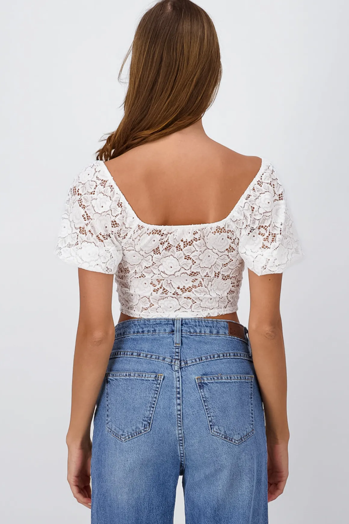 Blusa encaje tipo corset