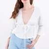 Blusa escote mangas cortes