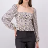 Blusa estampada botones