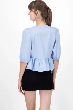 Blusa lazos popelina