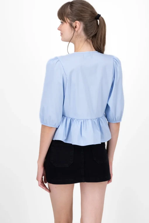 Blusa lazos popelina