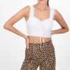 Blusa lisa detalle encaje