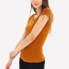 Blusa manga corta cuello v