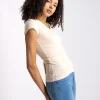 Blusa manga corta cuello v