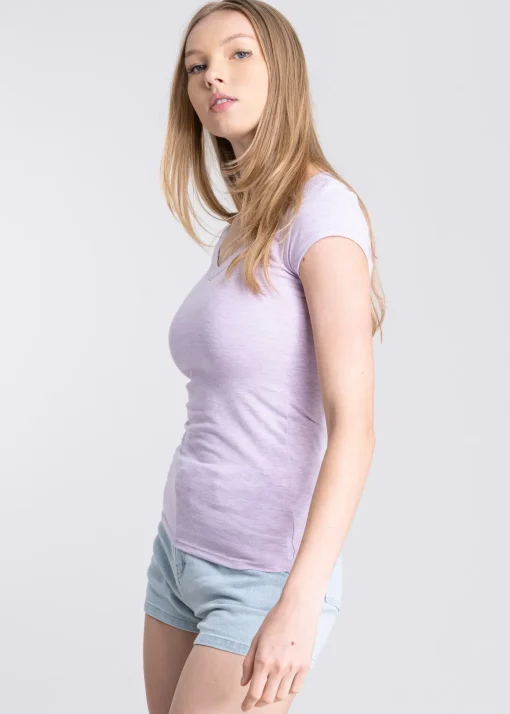 Blusa manga corta cuello v