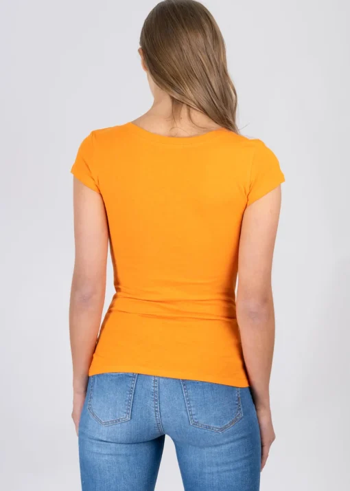 Blusa manga corta cuello v