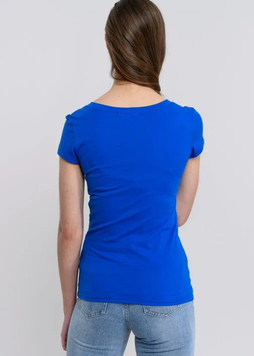 Blusa manga corta cuello v