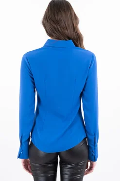 Blusa manga larga costuras