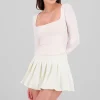 Blusa manga larga escote cuadrado