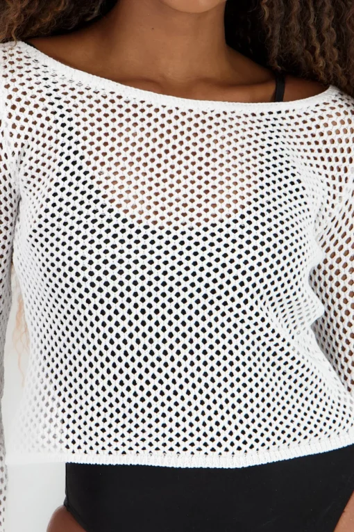 Blusa manga larga tejido ancho