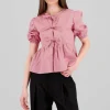 Blusa mangas abullonadas detalle moños