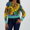 Blusa mesh estampado flores digital