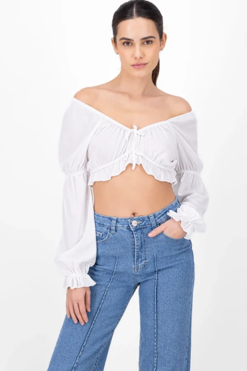 Blusa moños detalle mangas