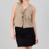 Blusa sin mangas lazos