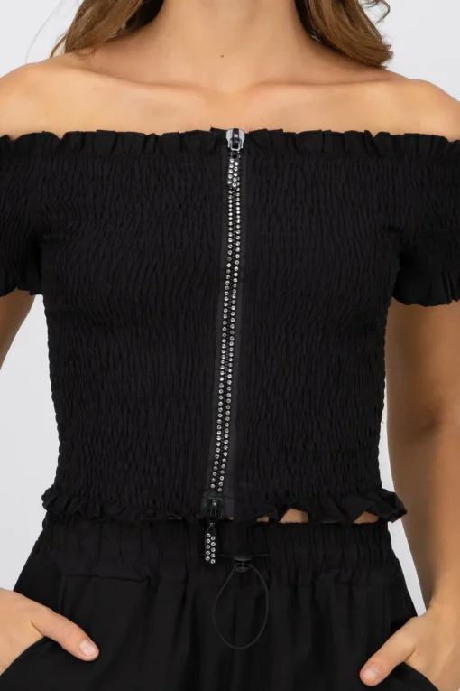 Blusa smog detalle cierre