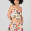 Blusa tipo corset estampada
