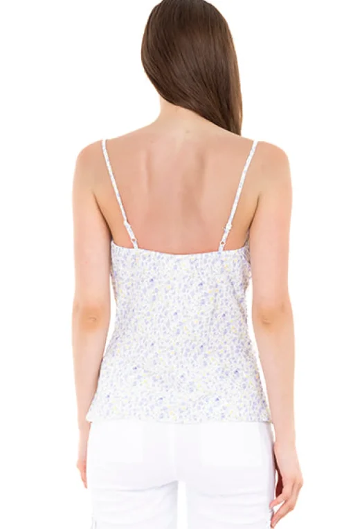 Blusa tirantes drapeada flores