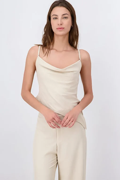 Blusa Tirantes Escote Drapeado