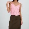 Blusa tirantes santin con detalle en encaje