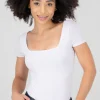 Body escote cuadrado doble tela
