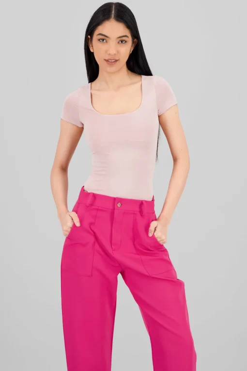 Bodysuit escote cuadrado doble tela