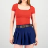 Bodysuit escote cuadrado doble tela