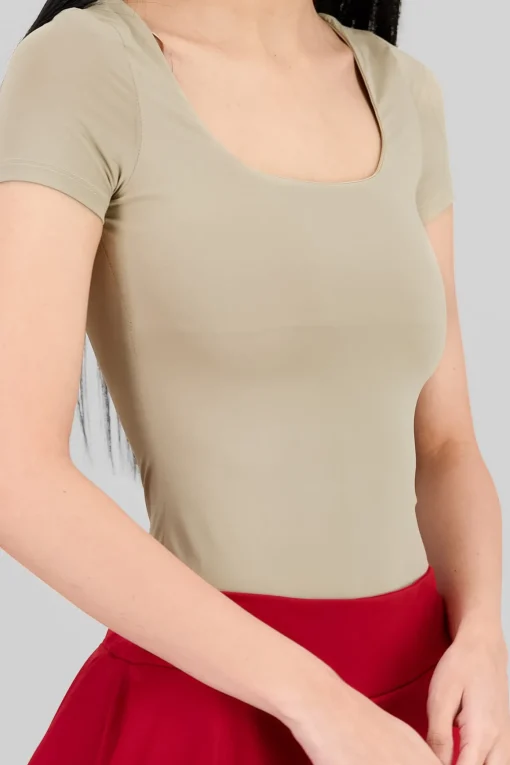 Bodysuit escote cuadrado doble tela