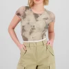 Bodysuit estampado brillos manga corta