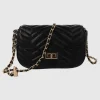 Bolsa crossbody capitonada chevron