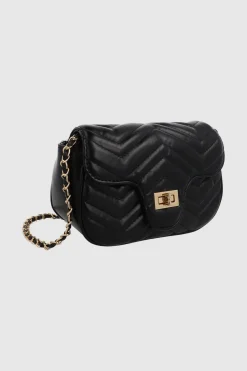 Bolsa crossbody capitonada chevron