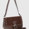 Bolsa tapa suede studs