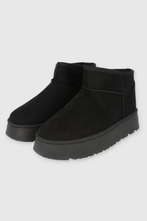Bota corta plataforma peluche