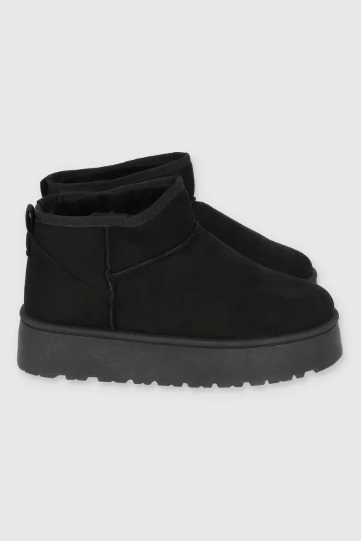 Bota corta plataforma peluche
